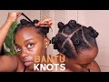 How I Do Bantu Knots On My 4C Natural Hair | No Rubberbands Or Weave Added