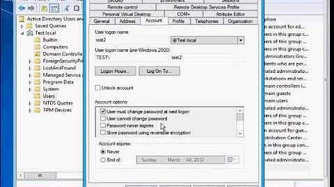 How to force a user password change in Microsoft Windows Server 2012