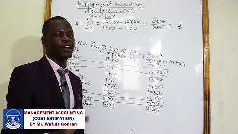 MANAGEMENT ACCOUNTING Lesson 5 -  Cost Estimation