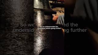 Waterproofing the caravan floor #caravanbuild #waterproofing oofing