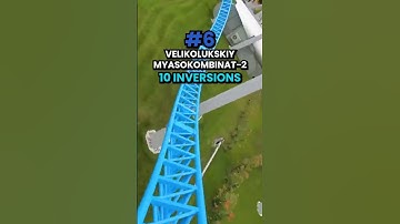 Top 10 MOST Inversions on Roller Coasters #shorts