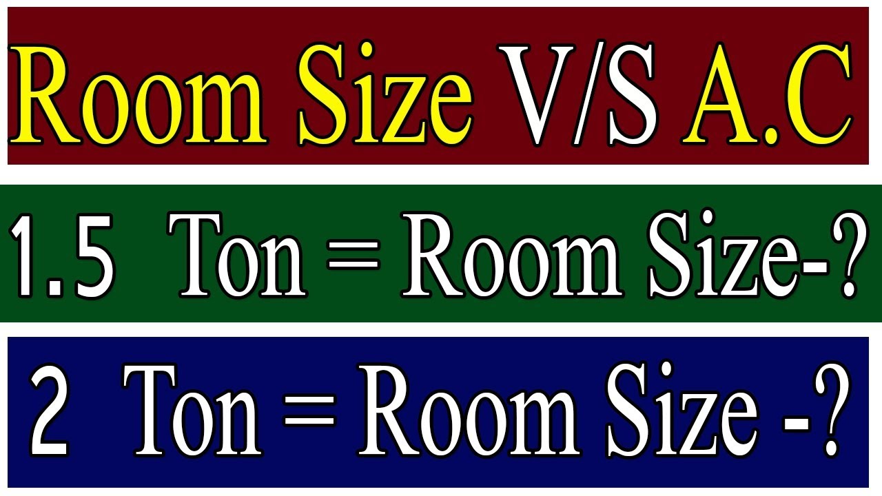Ac According To Room Size Ac For 150 Sq Feet Room Ac For 250 Sq 
