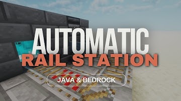 Automatic Rail Station for Minecraft Java and Bedrock | No buttons | Easy Tutorial