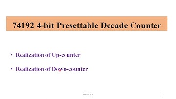 74192 Up & Down counter design