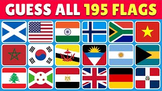 Guess All the 195 Flags of the World | Guess the Country by Flag Quiz 2024