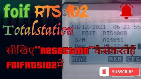 (Resection) in RTS 102 Totalstation by Mr. Ankit Sharma
