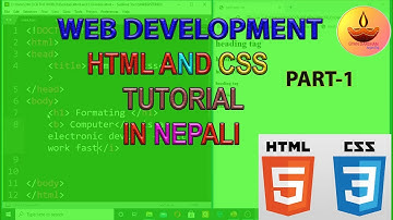 Html and Css complete tutorial from beginner to advanced in Nepali. Part 1