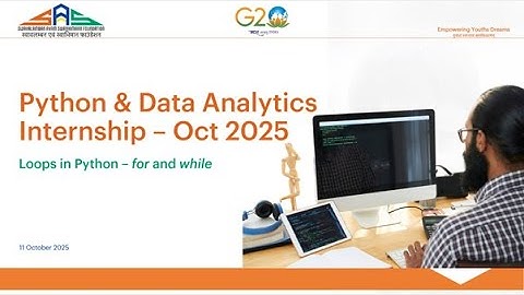 Python & Data Analytics Internship | Session 4: Loops – for & while | SASF