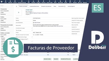 Tutorial 17 - ES - Facturas de proveedor con Dolibarr ERP CRM