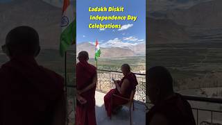 Indian Flag At Ladakh Tibetan Diskit Monastery