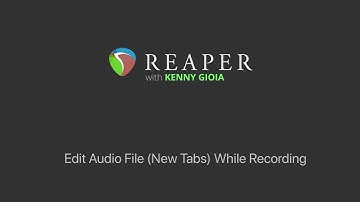 Edit Audio File (New Tabs) While Recording in REAPER