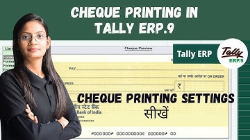 Tally ERP.9 Part-14 | Cheque Printing in Tally ERP.9 Cheque | ComputerTechAcademy | #tallyerp9