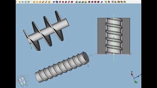 FreeCAD.#19. Аддитивная и субтрактивная спирали