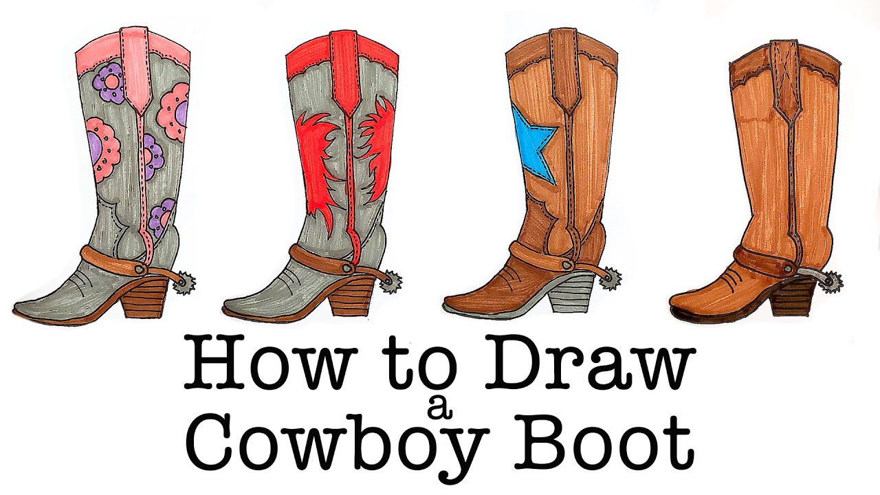 Cowboy Boot Drawing Stock Illustrations  748 Cowboy Boot Drawing Stock  Illustrations Vectors  Clipart  Dreamstime