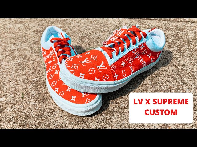 Custom Vans Lv x Supreme