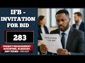 IFB - Invitation For Bid |Project Management Acronyms and Glossary | No. 283