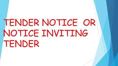 Introduction 0N TENDER PROCESS ANDDOCUMENTATION