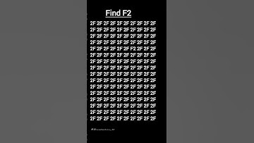Can you find the hidden F2 in 5sec?Take this iq test|#focustest #opticalillusion #ytshorts #iqtest