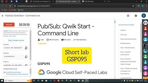 Pub/Sub: Qwik Start - Command Line #GSP095 short solution #gcp #certificate #googlecloud #arcade