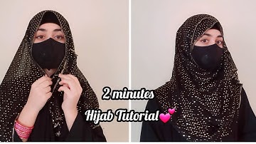 2 minutes Hijab Tutorial || Instant Hijab style || Use Hijab as a cap / zainab__