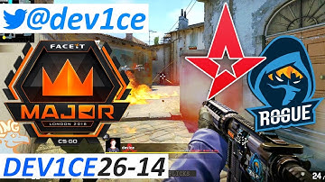 🇩🇰 dev1ce 26-14 / Astralis vs Rogue - Inferno / FACEIT Major 2018 Main Qualifier