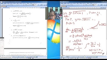 M1. Ch. 4 Applications of Differentiation (2) Tut(1) Tangents