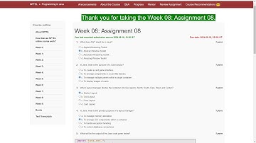 NPTEL Programming in Java Week 8 Assignment answers | July 2024