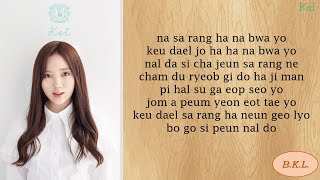 Kei Love Is (사랑은 그렇게) easy lyrics (OH MY VENUS OST)