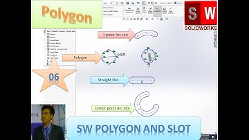 Solidworks tutorials 06 -How to draw a polygon and slot by SolidWorks