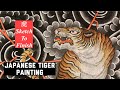 How I paint Japanese tiger 虎描いてみた