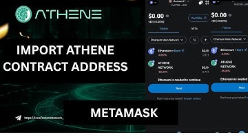 ATHENE NETWORK: HOW TO IMPORT ATHENE TOKEN CONTRACT ADDRESS ATN TO METAMASK. #athene