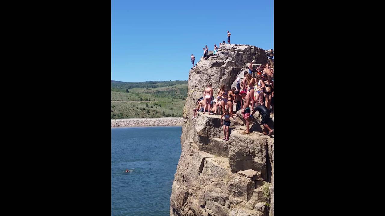 Cliff diving green mountain reservoir YouTube