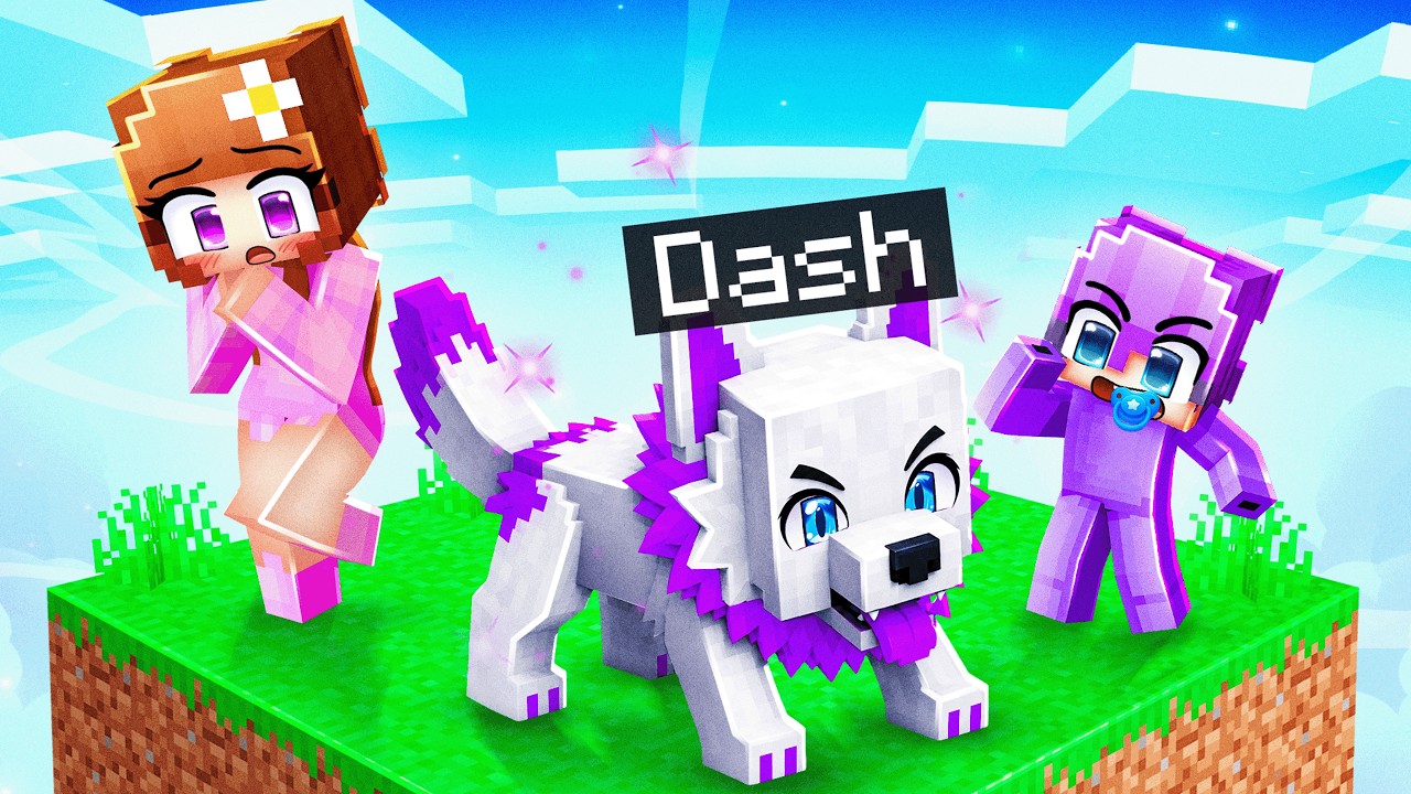 I Pretended to be a BABY WOLF in ONE CHUNK in Minecraft!