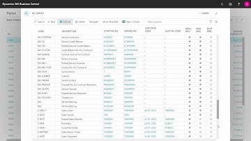 Setting up Number Series - Microsoft Dynamics 365 Business Central