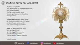 Komuni Batin bahasa jawa