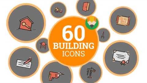 Construction Building Architecture Industry Animation Flat Icons - After Effects Template