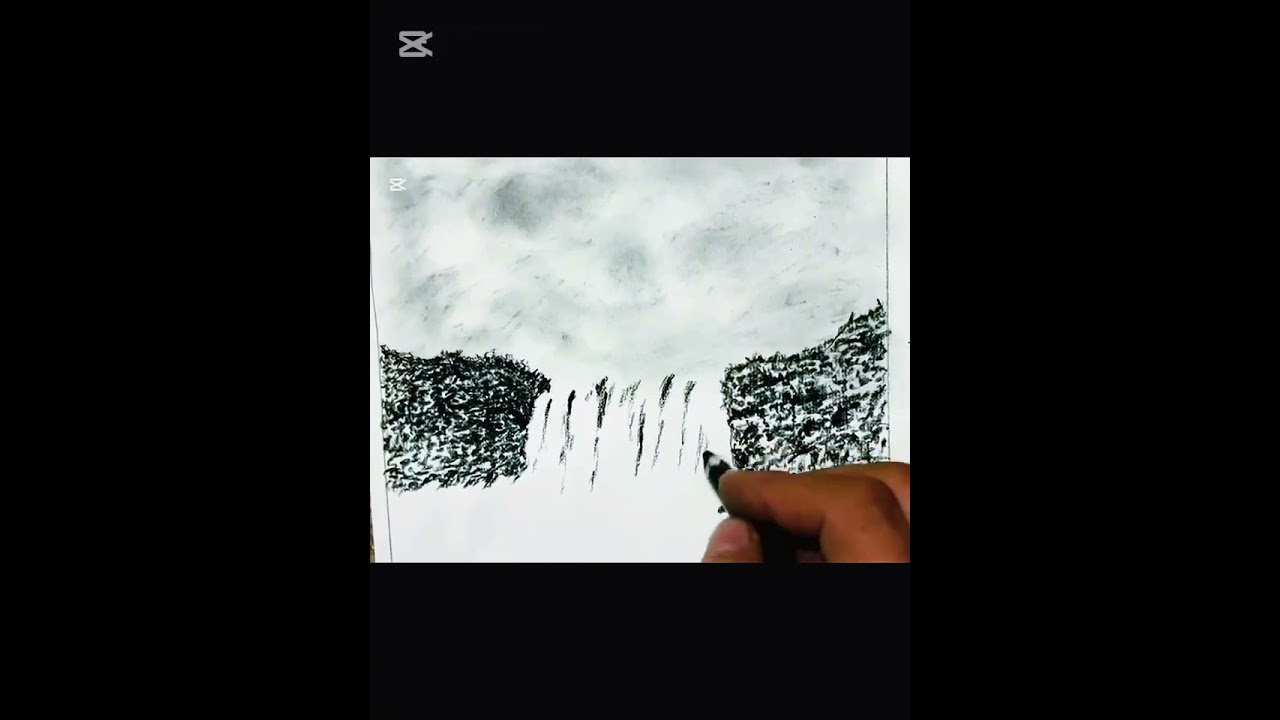 Easy Waterfall Drawing | Step by Step