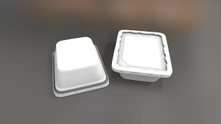 Plastic Container Low poly 3D model 360°
