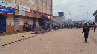 County supermarket in Kabati looted by goons.