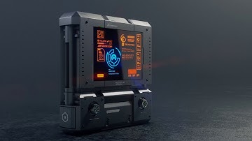 HUD Comm Device build on Blender using KIT OPS