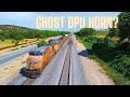 Train goes by with DPU Horn BLARING! + Great TRAINS in SAN TIMOTEO CANYON!