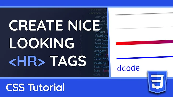 Styling Horizontal Rule Tags (hr) - CSS Tutorial