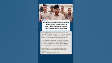Prabowo Disebut Sudah Tahu Ijazah Gibran Palsu & Tak Lulus SMA, Rismon: Beliau Tunggu Rakyat Gerak