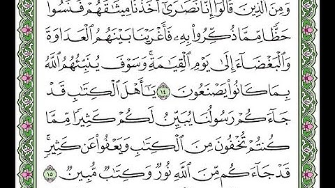 سورة المائدة الصفحة 110 من القرآن الكريم مكررة برواية ورش