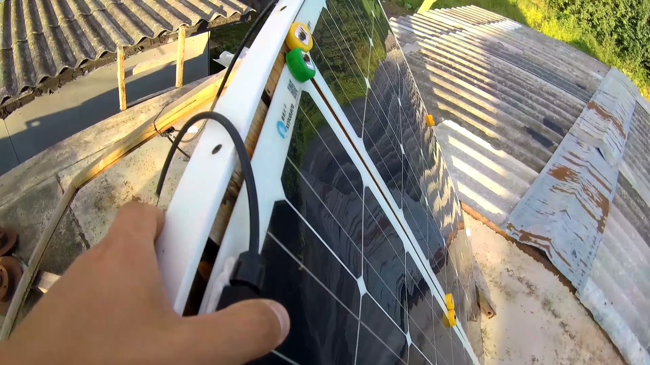 Гибкие солнечные панели через год / Flexible solar panels after the one year of using