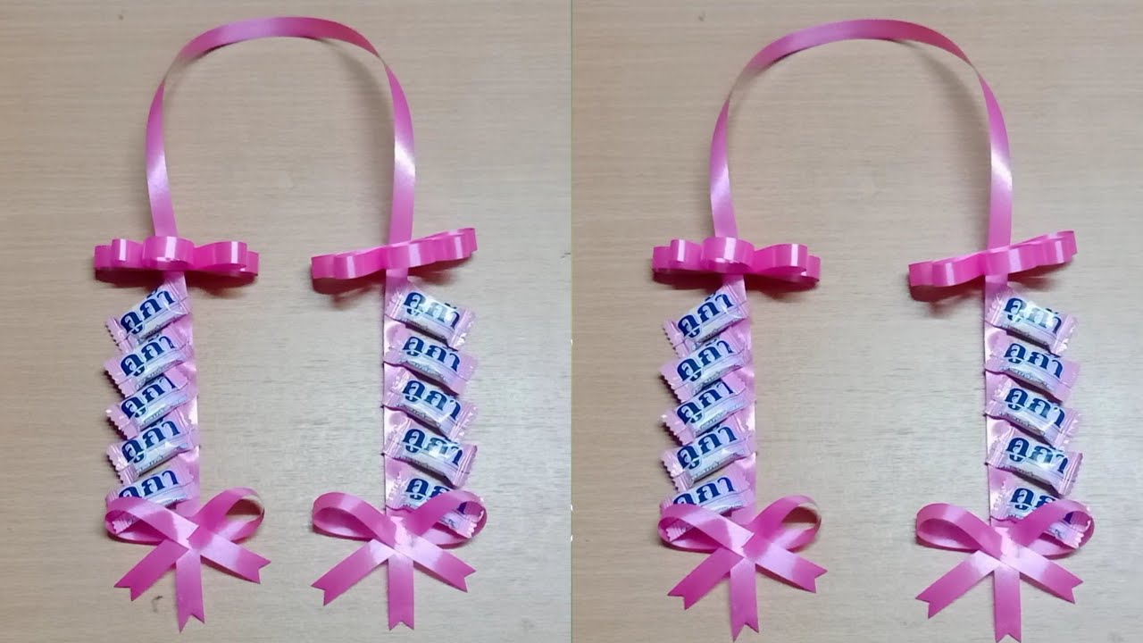 ทำของปัจฉิมให้เพื่อนงบ 5 บาท ประหยัดสุดๆ พวงมาลัยลูกอม