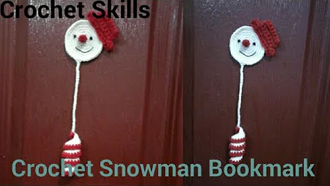 Learn How to Crochet a Cute Snowman Bookmark!