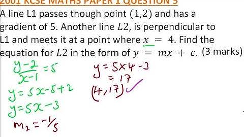 2001 KCSE MATHEMATICS PAPER 1 NO 5