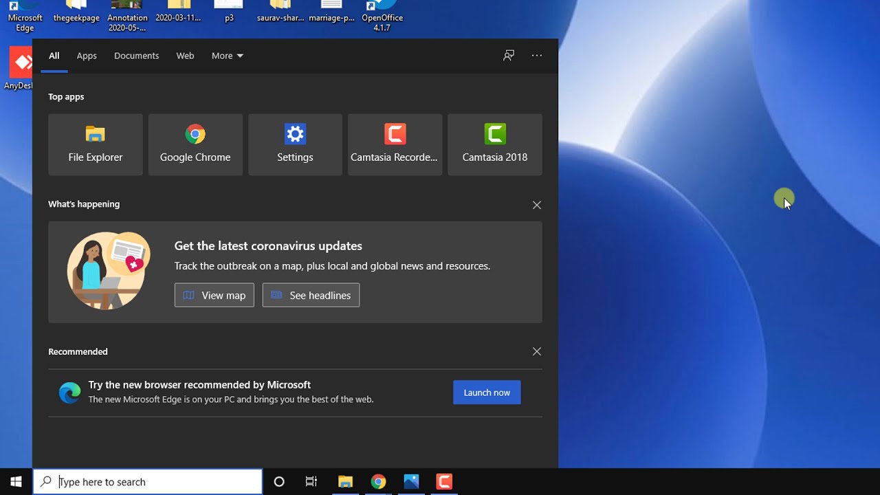 Start Search keeps popping up in Windows 10 Fix -