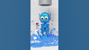 Funny Robot Gets Wet & Changes Color 😂 | 3D Cartoon Animation
